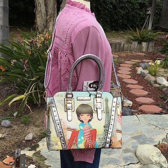 LOVEĀ USAāHANDBAGāSILVER/GOLDāSHOULDERāBAGāTOTE - Picture 13 of 16